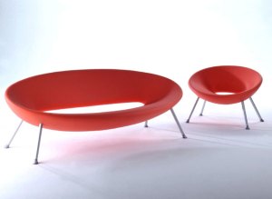 sofa design vermelho